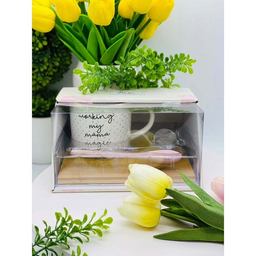 Tea Infuser "Working My Mama Magic" Mug Gift Set